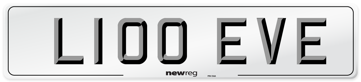 L100 EVE Number Plate from New Reg